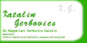 katalin gerbovics business card